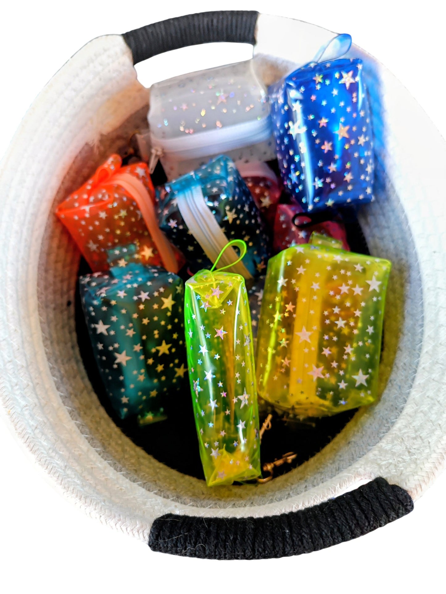 Itty Bitty Bags: (3" x 2"): Clear Vinyl Organizer with Lobster Clasp