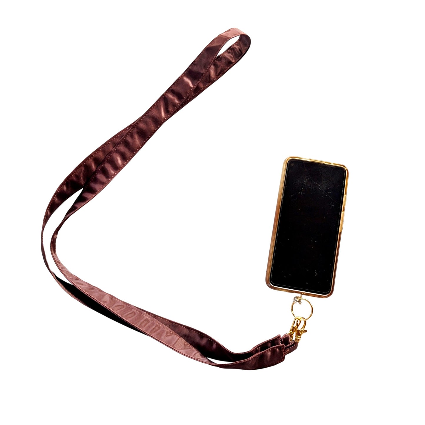 Phone Sling / Crossbody Lanyard with Universal Tether: Soft Satin Hands-Free