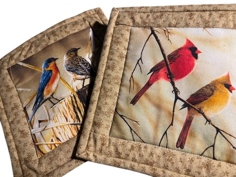 Pot Holders: Handcrafted 100% Cotton Quilted Pot Holders - Choose Your Theme (Set of 2)