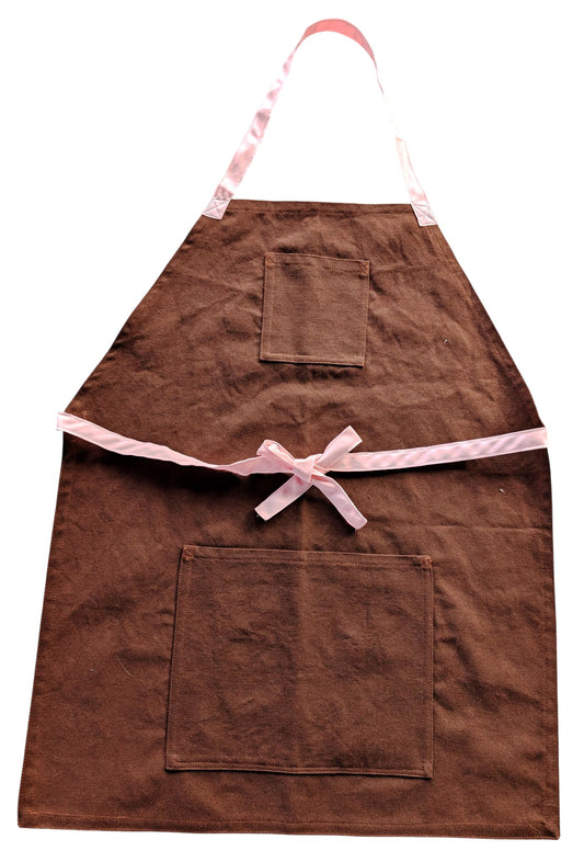 Canvas Utility Apron: Durable Cotton with Contrast Tie Option
