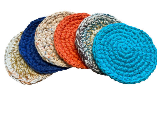 Coasters Handmade 100% Cotton Crocheted: Durable, Absorbent, and Colorful