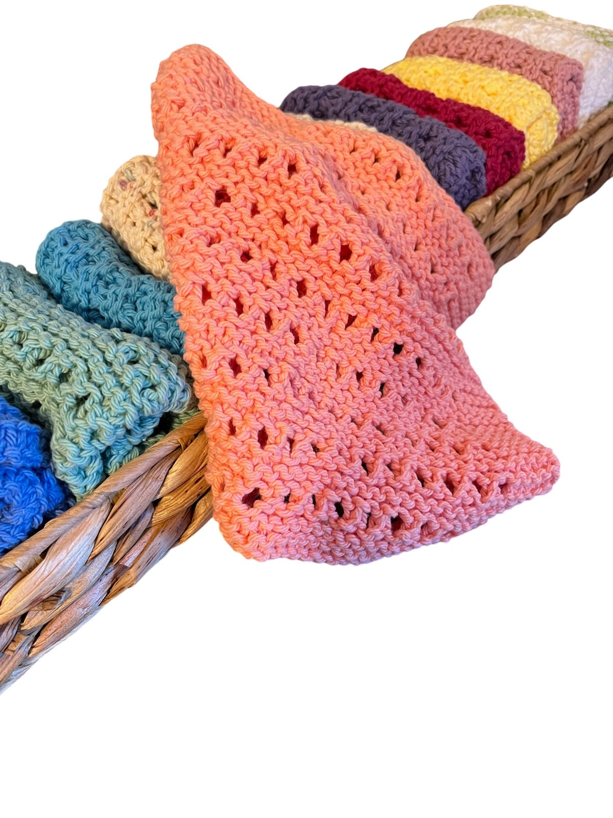 Cotton Dishcloths Hand-Knitted 100%: Highly Absorbent and Durable