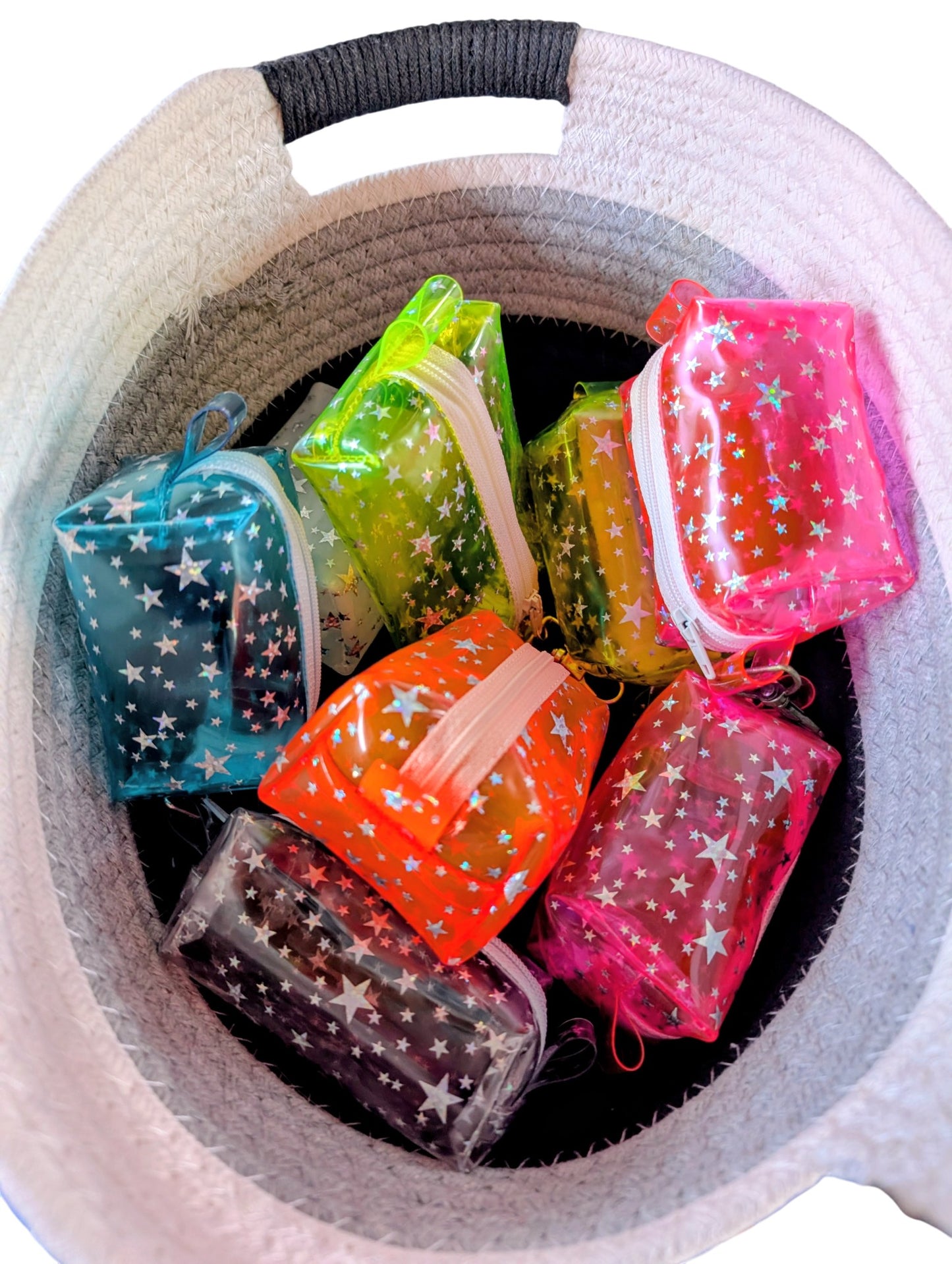 Itty Bitty Bags: (3" x 2"): Clear Vinyl Organizer with Lobster Clasp