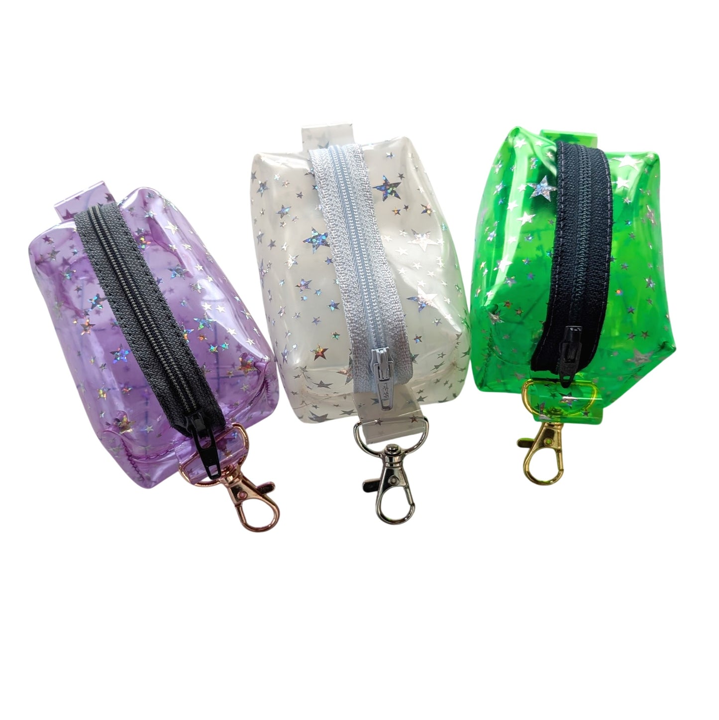 Itty Bitty Bags: (3" x 2"): Clear Vinyl Organizer with Lobster Clasp