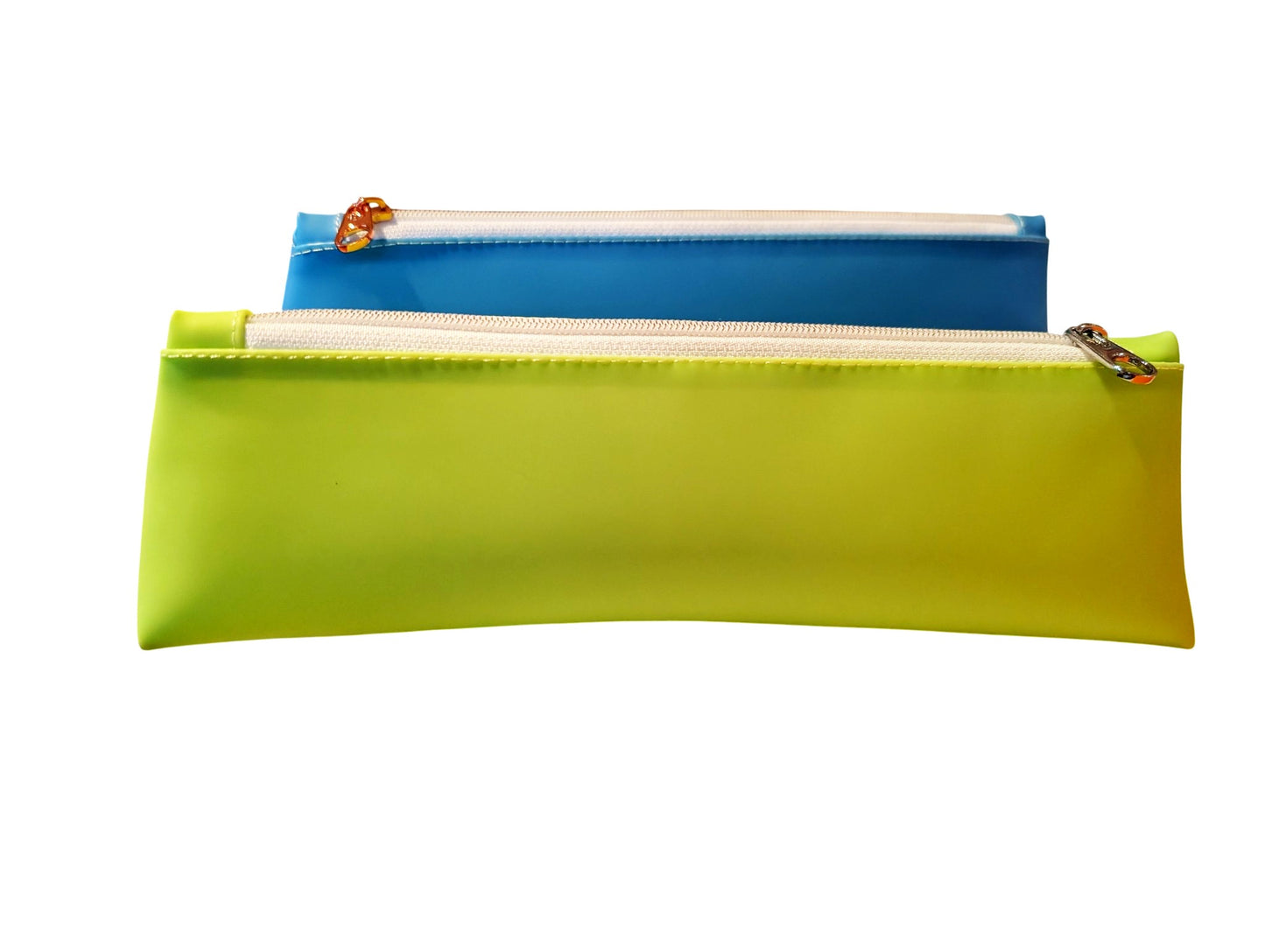 Bright Jelly Vinyl Zipper Case - Multi-Use Pencil Pouch, Makeup Brush Bag, or Travel Organizer