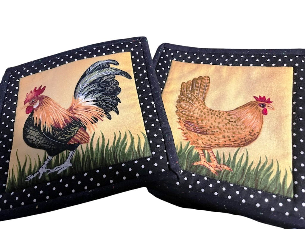 Pot Holders: Handcrafted 100% Cotton Quilted Pot Holders - Choose Your Theme (Set of 2)